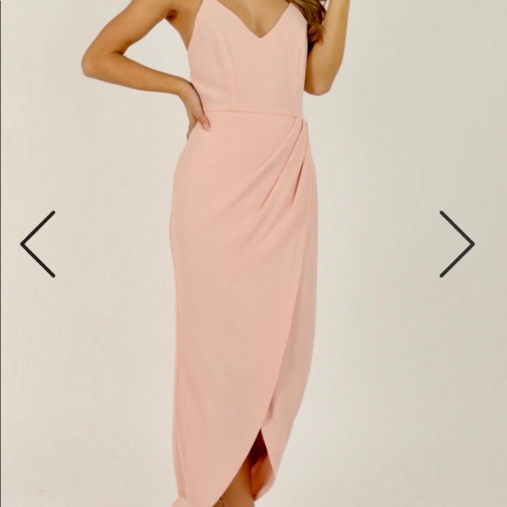 Showpo Maxi Dress-Blush, wedding guest cocktail